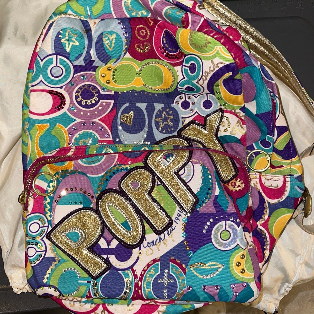 COACH Limited Edition Poppy Pop C Multi Collectible Backpack